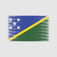 pincel de bandera de las islas salomón. bandera nacional vector