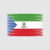 Equatorial Guinea Flag Brush. National Flag vector