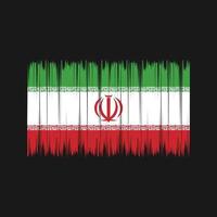 cepillo de la bandera de irán. bandera nacional vector