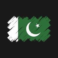 trazos de pincel de bandera de pakistán. bandera nacional vector