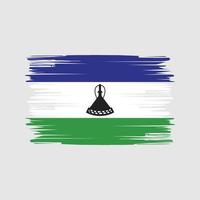 trazos de pincel de bandera de lesotho. bandera nacional vector