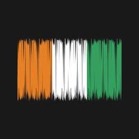 Ivory Coast Flag Brush. National Flag vector