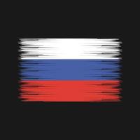 cepillo de bandera de rusia. bandera nacional vector