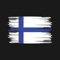 trazos de pincel de bandera de finlandia. bandera nacional vector