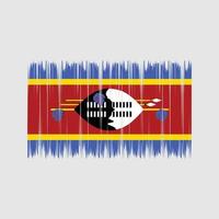 Swaziland Flag Brush. National Flag vector