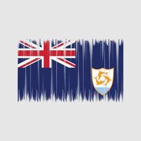 pincel de bandera de anguila. bandera nacional vector