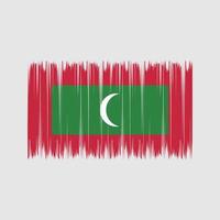 Maldives Flag Brush. National Flag vector