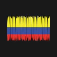 cepillo de bandera de colombia. bandera nacional vector