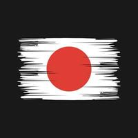 trazos de pincel de bandera de japón. bandera nacional vector