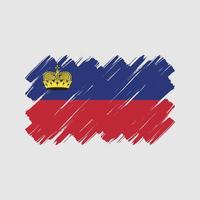 Liechtenstein Flag Brush Strokes. National Flag vector