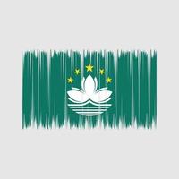 Macau Flag Brush. National Flag vector