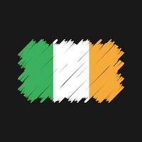 vector de pincel de bandera de irlanda. bandera nacional