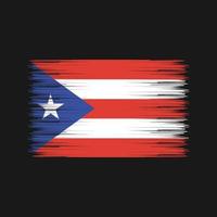 cepillo de bandera de puerto rico. bandera nacional vector