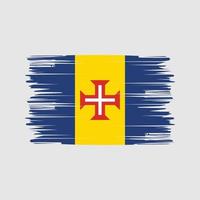 Madeira Flag Brush Strokes. National Flag vector