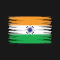 cepillo de la bandera india. bandera nacional vector