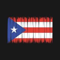 cepillo de bandera de puerto rico. bandera nacional vector