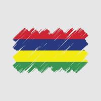 Mauritius Flag Brush Strokes. National Flag vector