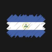 vector de pincel de bandera de nicaragua. bandera nacional