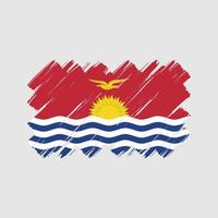 trazos de pincel de bandera de kiribati. bandera nacional vector