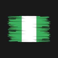 Nigeria Flag Brush Strokes. National Flag vector