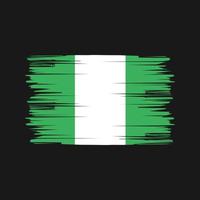 trazos de pincel de la bandera de nigeria. bandera nacional vector