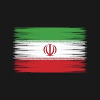 Iran Flag Brush. National Flag vector