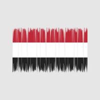 Yemen Flag Brush. National Flag vector