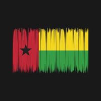 Guinea Bissau Flag Brush. National Flag vector