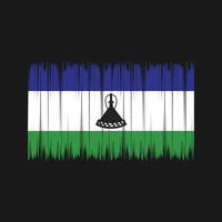 Lesotho Flag Brush. National Flag vector