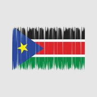 South Sudan Flag Brush. National Flag vector