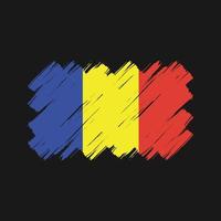 Romania Flag Brush Strokes. National Flag vector