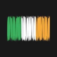 cepillo de la bandera de irlanda. bandera nacional vector