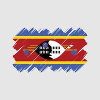 Swaziland Flag Brush Strokes. National Flag vector