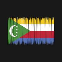 Comoros Flag Brush. National Flag vector