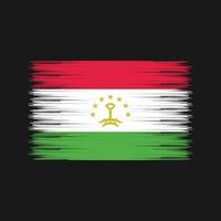 Tajikistan Flag Brush. National Flag vector