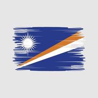 Marshall Islands Flag Brush Strokes. National Flag vector