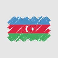 trazos de pincel de bandera de azerbaiyán. bandera nacional vector