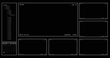 vigilancia de la interfaz de usuario de la cámara cctv 004 vector