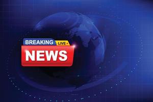 Breaking News template on red background 001 vector