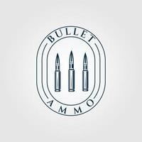 bullet vintage logo, icon and symbol,  with emblem vector illustration design