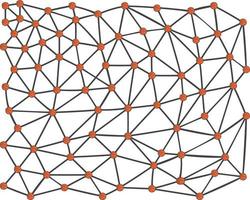 Geometric triangle pattern background with orange basketball vector