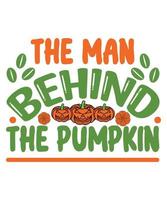 The Man Behind The Pumpkin vector