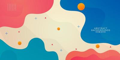 abstract blue,pink and orange background with fluid shapes composition.Eps10 vector