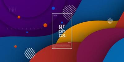 Modern dark purple orange pink yellow geometric business banner design. creative banner design with wave shapes and lines for template. Simple horizontal banner. Eps10 vector