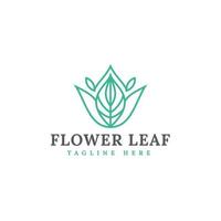 Natural leaf logo design vector template