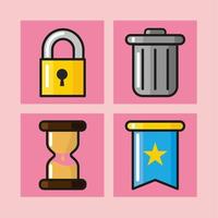 icons security and time