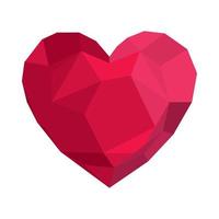 heart low poly vector