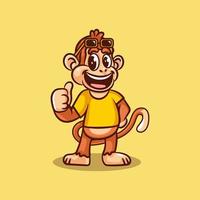 MONKEY FOOD  MASCOT LOGO vector