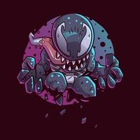 ILLUSTRATION OF VENOM SUITABLE FOR STICKER, ICON, T SHIRT AND RELATED BUSINESS