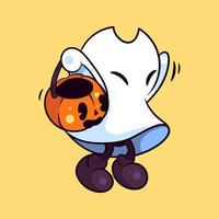 ilustración de fantasma de halloween vector